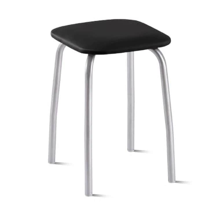 КУХОННЫЙ, сиденье:ВИК MARVEL black (черный)/каркас:алюминий (светло-серый), норма