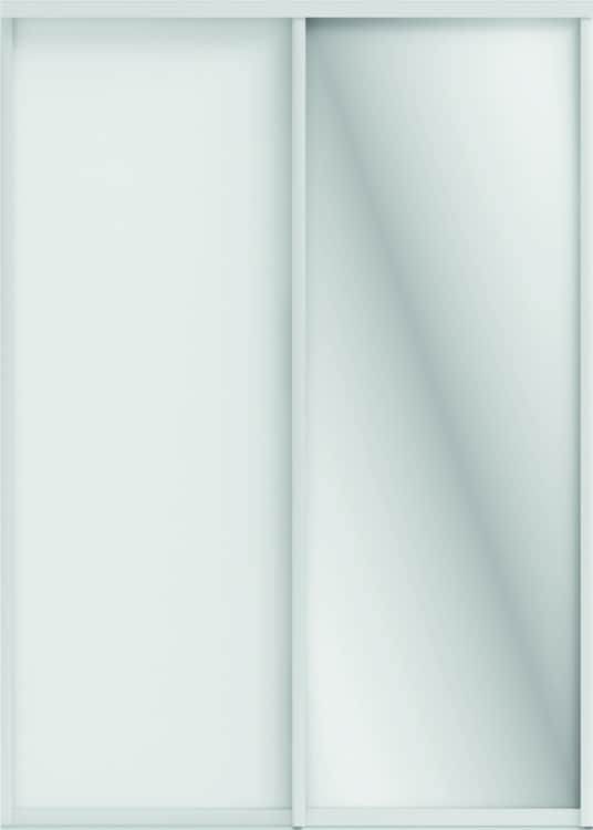 ОРИОН (ЗЕРКАЛО/ЛДСП), белый шагрень/профиль С хром, норма