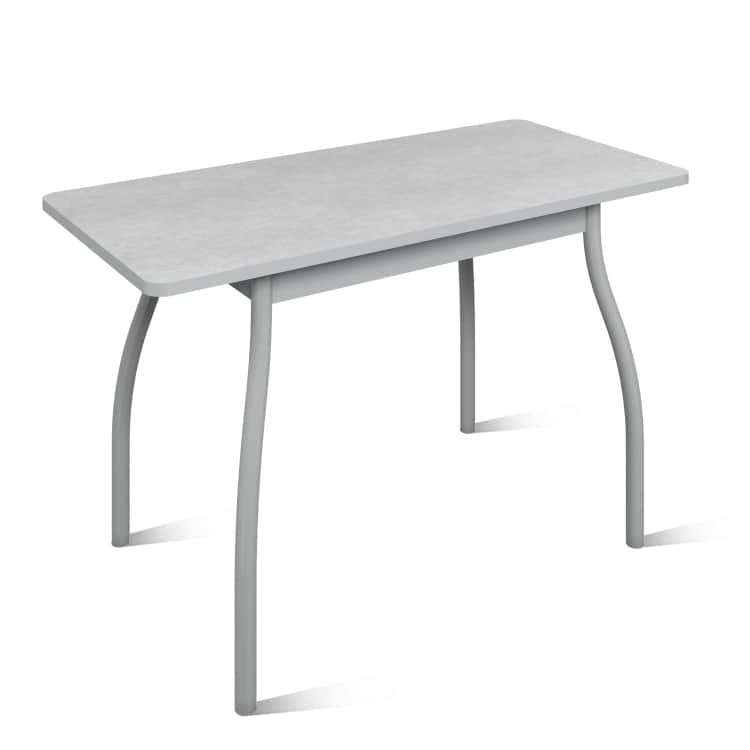 ОРИОН.4, столешница: Пластик Серый камень/каркас: алюминий (светло-серый), норма