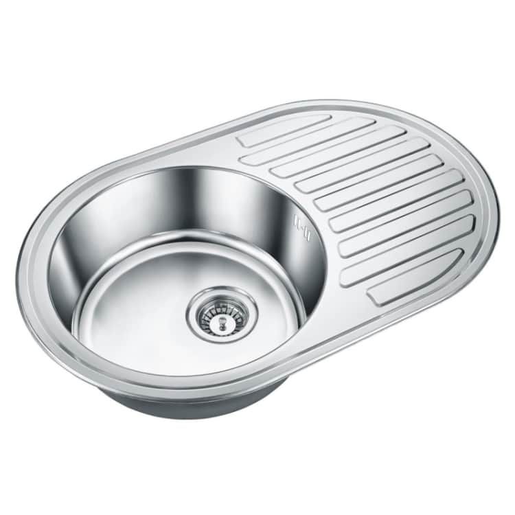 EMAR, мойка врезная 770*500мм (арт. T7750B), чаша выпуска, система слива, Распродажа