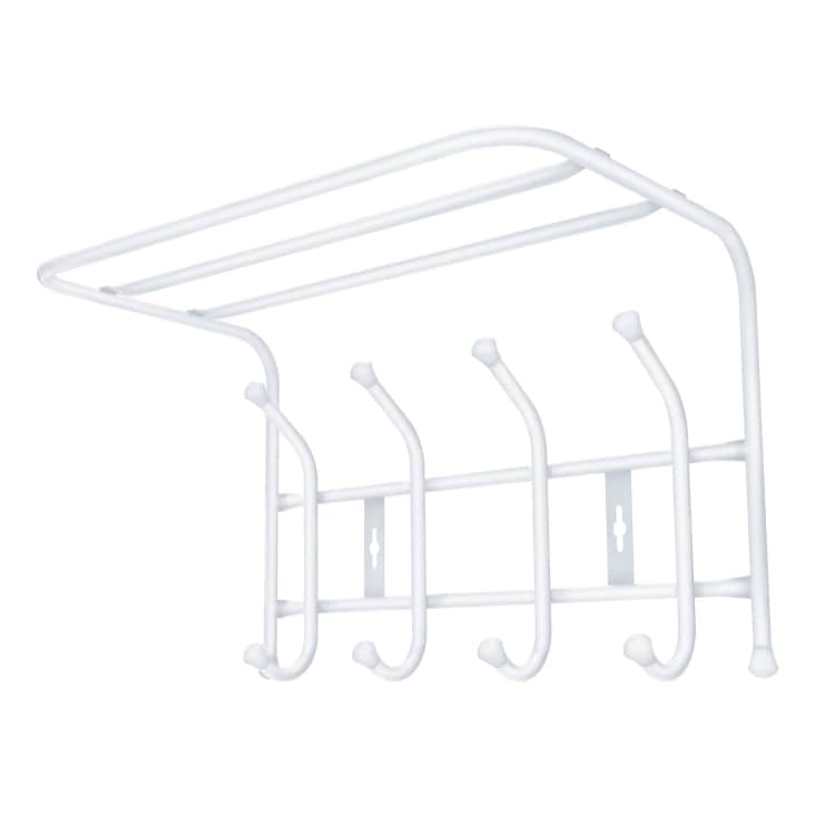 ВЕШАЛКА НАСТЕННАЯ С ПОЛКОЙ (АРТ. ВП4/ВП4М), матовый белый, норма