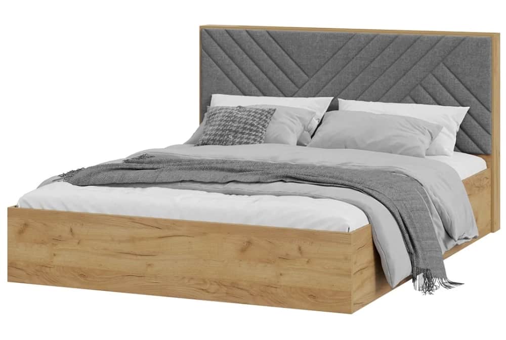 ХИЛТОН, дуб крафт золотой/велюр серый, норма