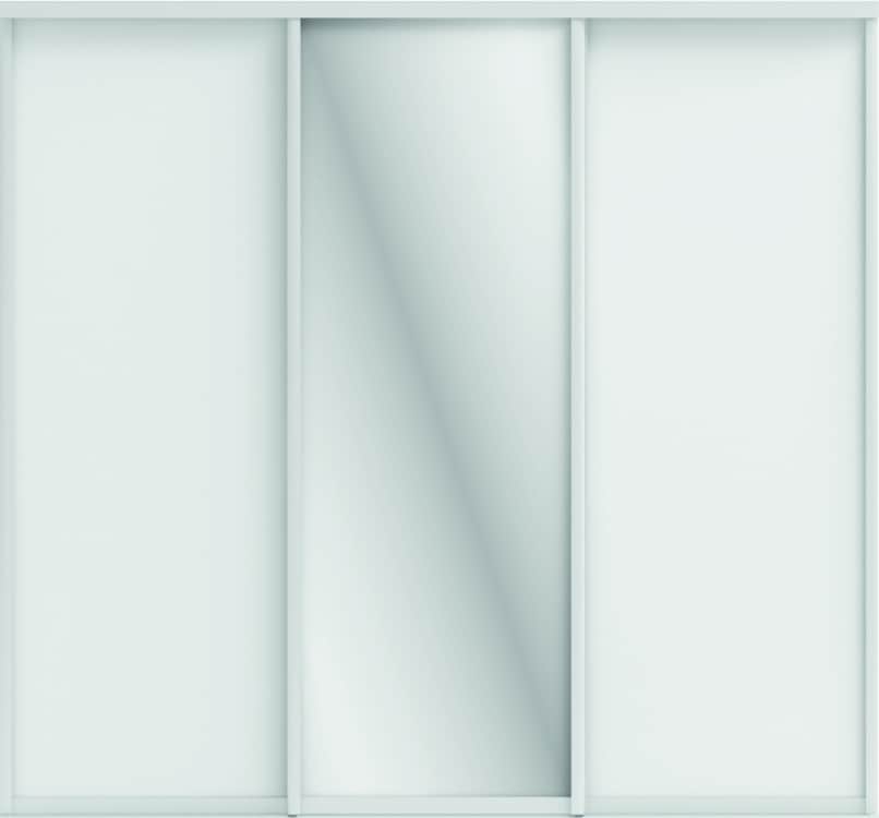 ОРИОН (ЗЕРКАЛО/ЛДСП), белый шагрень/профиль С хром, норма