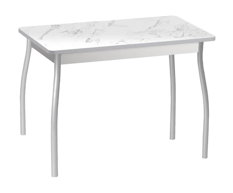 ОРИОН.4, столешница: Пластик Мрамор белый/каркас: алюминий, норма