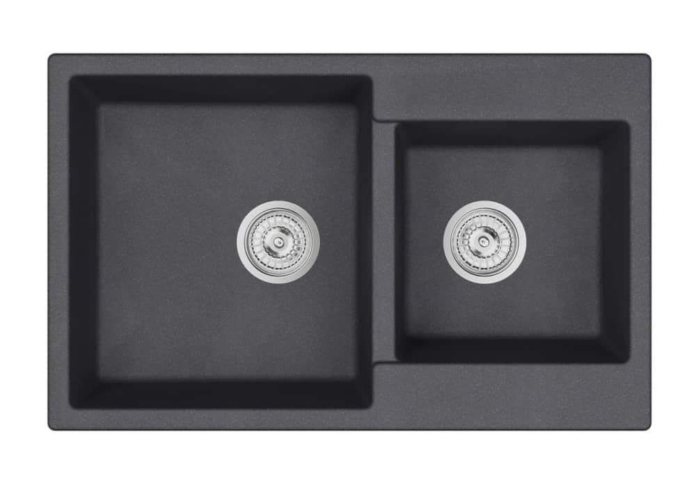 EMAR ГРАНИТ EMQ-2800.Q МОЙКА ВРЕЗНАЯ ДВЕ ЧАШИ 800*500, оникс, норма