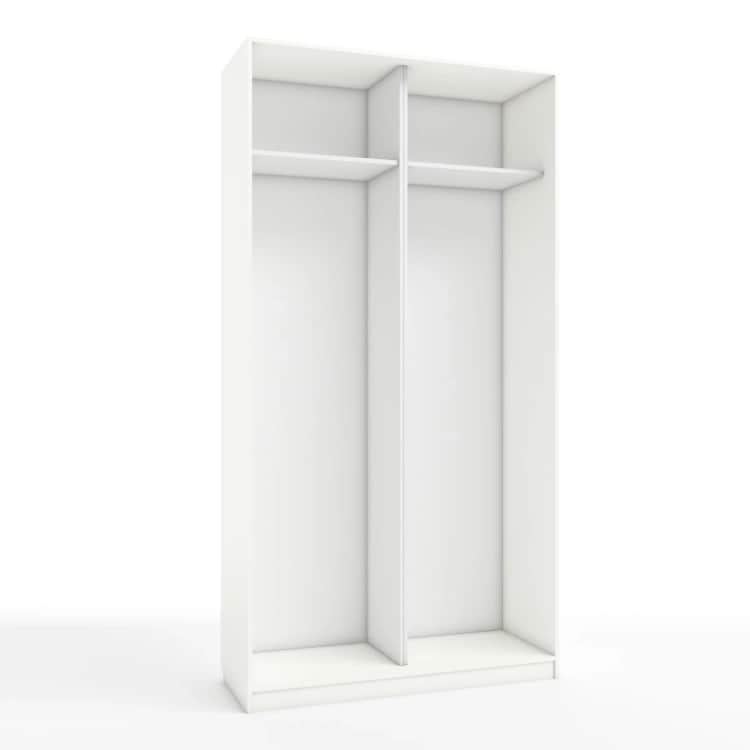 КОРПУС ШКАФА 1200*450*2300 ММ С АНТРЕСОЛЬНЫМИ ПОЛКАМИ, Корпус: БЕЛЫЙ шагрень, Наполнение: БЕЛЫЙ шагрень, норма