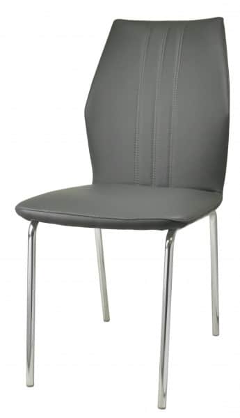 МОДЕНА, сиденье к/з Santorini 0422 (серый)/ каркас хром, Распродажа