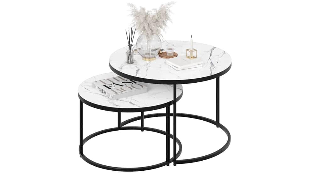 ВЕГА, черный/стекло белый мрамор, норма