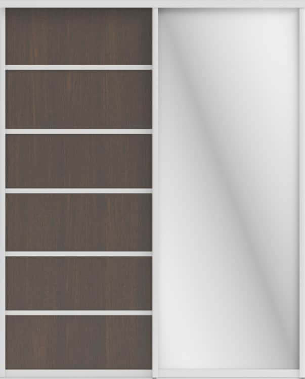 СТИВ (ЗЕРКАЛО/ЛДСП), венге темный/хром, Распродажа