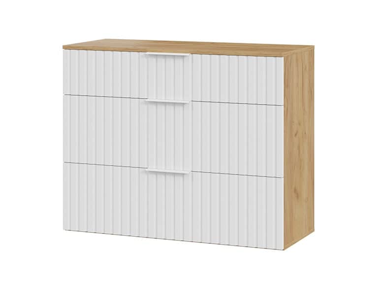 ХИЛТОН, Дуб Крафт Золотой/Белый матовый, норма