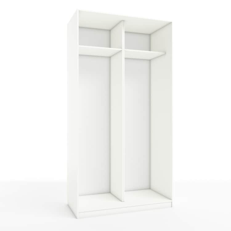 КОРПУС ШКАФА 1200*600*2300 ММ С АНТРЕСОЛЬНЫМИ ПОЛКАМИ, Корпус: БЕЛЫЙ шагрень, Наполнение: БЕЛЫЙ шагрень, норма