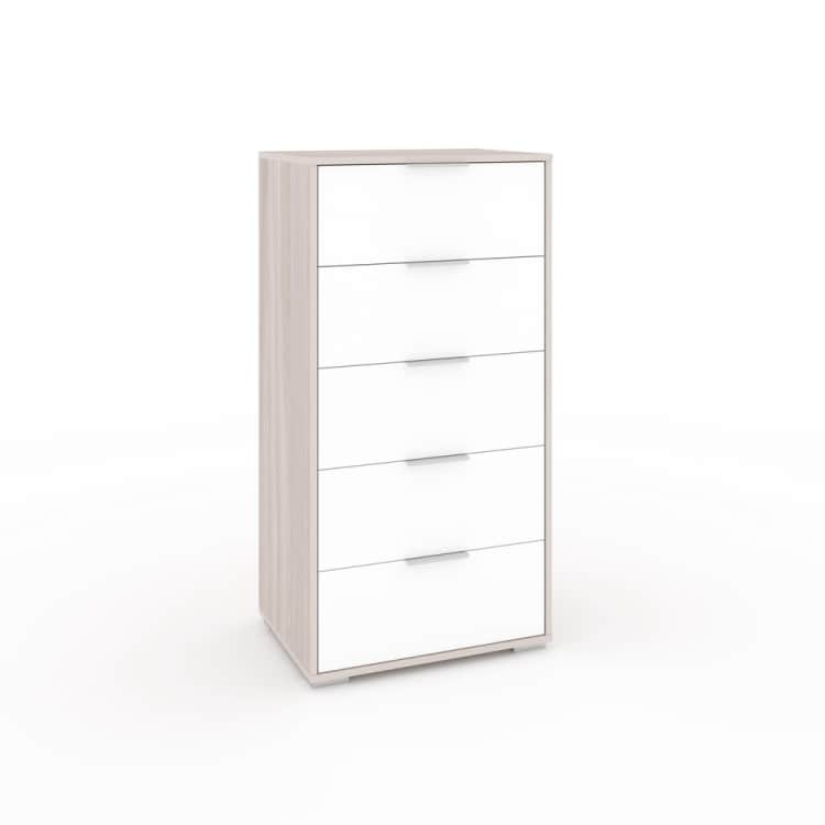 ЛАРС-5, ясень светлый/белый шагрень, ручка СА-1, цвет - металлик, норма