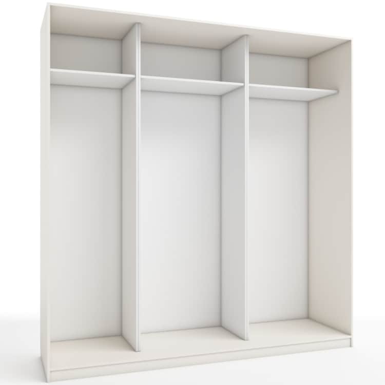 КОРПУС ШКАФА 2200*600*2300 ММ С АНТРЕСОЛЬНЫМИ ПОЛКАМИ, Корпус: ТЭФФИ, Наполнение: БЕЛЫЙ шагрень, норма