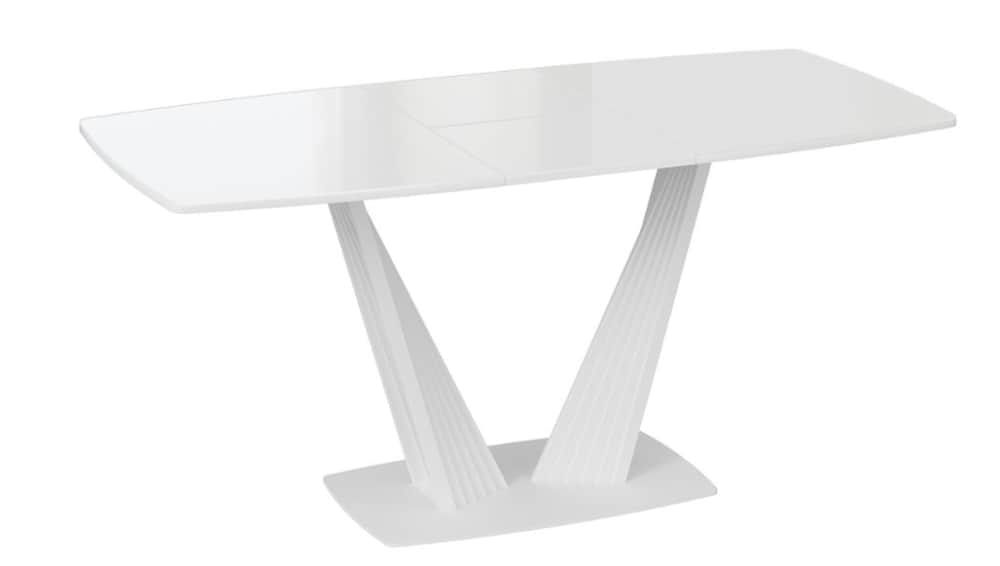 ФАБИО, белый матовый/стекло глянцевое белое, норма