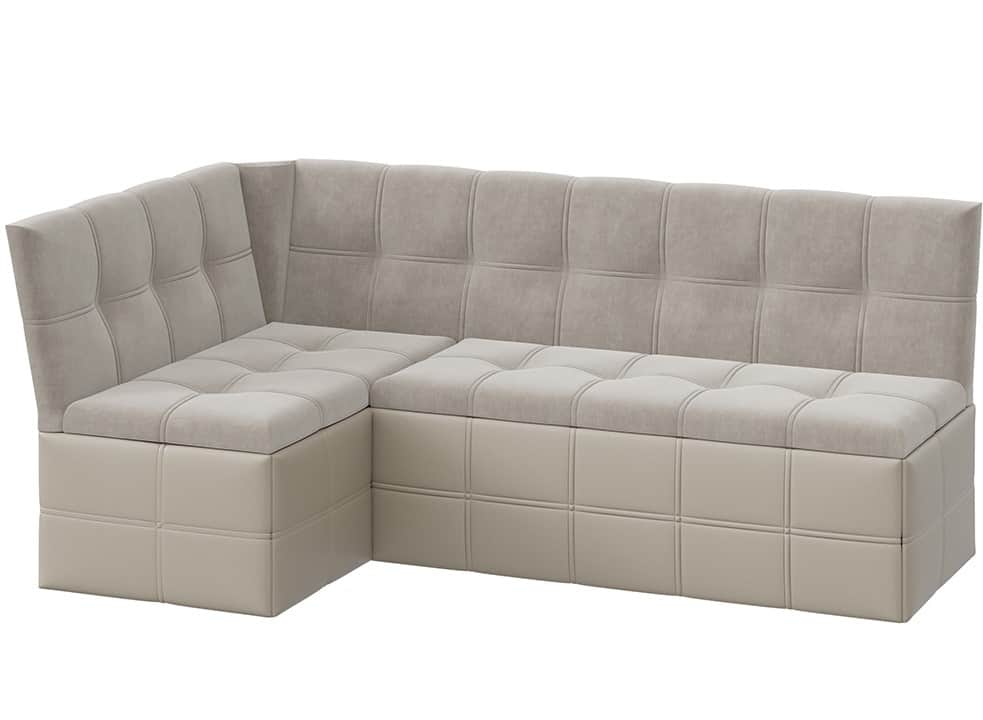 ДОМИНО, кожзам светло-коричневый/велюр мокко светлый, норма