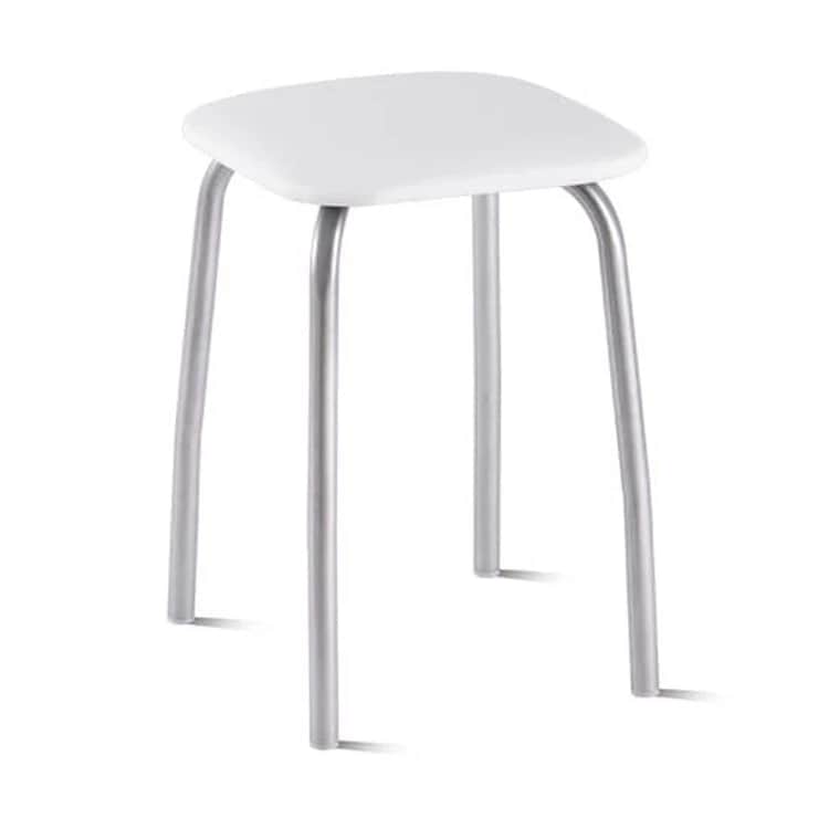 КУХОННЫЙ, сиденье:ВИК MARVEL white (белый)/каркас:алюминий (светло-серый), норма