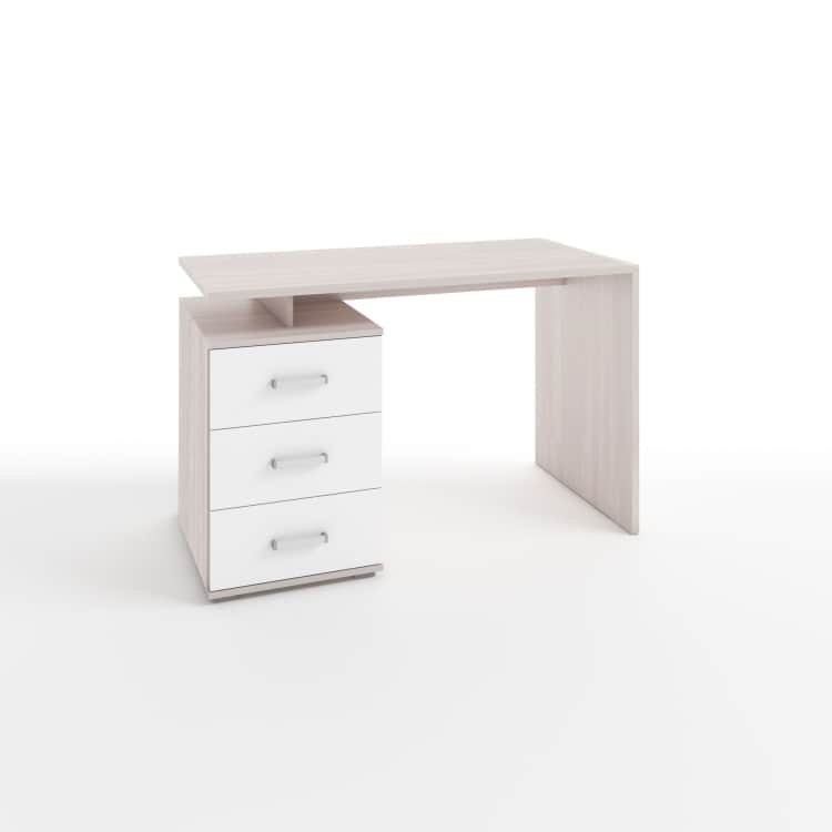 РУАН МАЛЫЙ, корпус ясень светлый/ фасад белый легкий шелк, норма