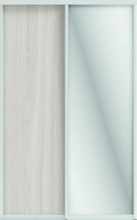 ОРИОН (ЗЕРКАЛО/ЛДСП), ясень светлый/профиль С хром, норма