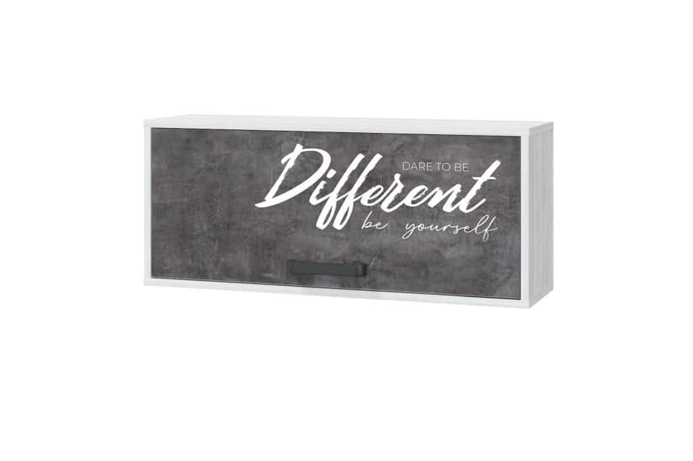 ОЛИВЕР, ясень анкор белый/камень темный с фотопечатью, норма