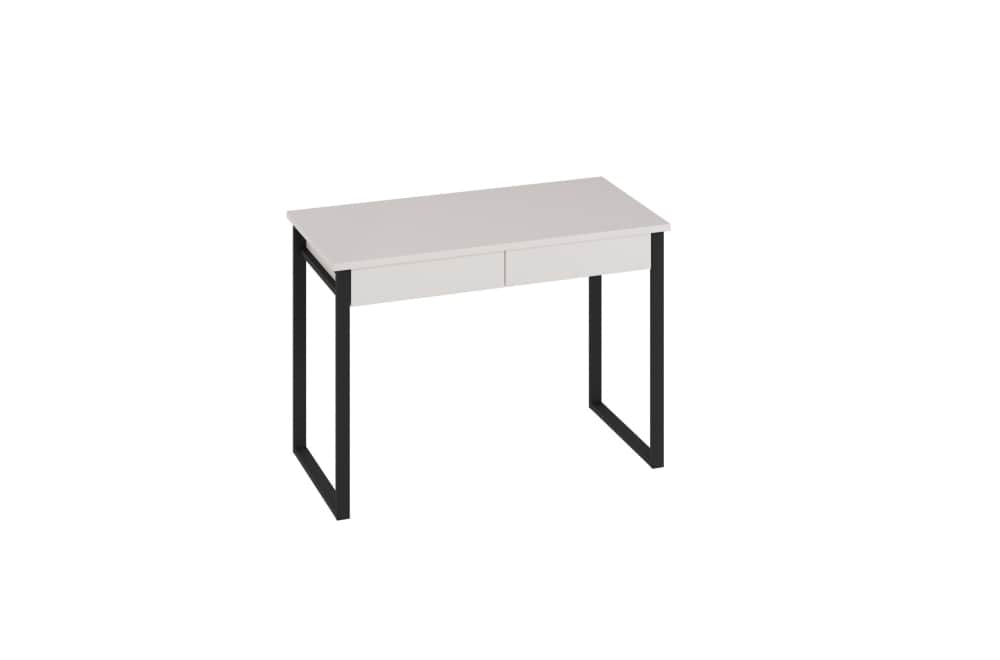 СТОЛ ПИСЬМЕННЫЙ (АРТ.СТ043.0) (1100*550*770ММ), ЛДСП Сатин/МЕТАЛЛ Черный Муар (0009/0210), норма