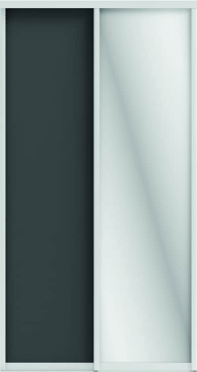 ОРИОН (ЗЕРКАЛО/ЛДСП), графит/профиль С хром, норма