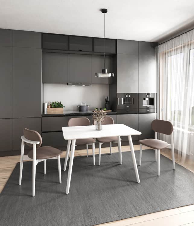 АМАДЕО-1/САНТЪЯГО, белый матовый / металл белый / белый матовый, норма