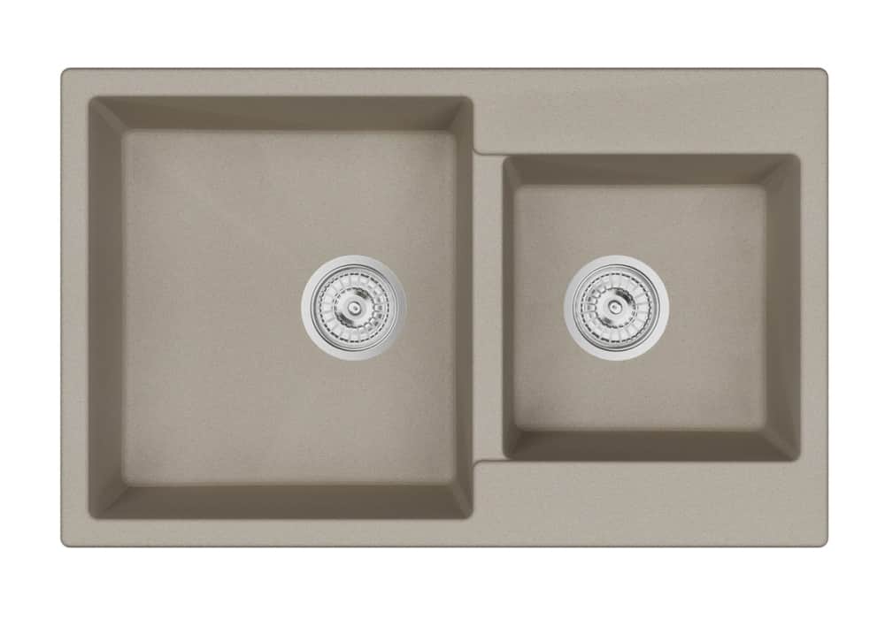 EMAR ГРАНИТ EMQ-2800.Q МОЙКА ВРЕЗНАЯ ДВЕ ЧАШИ 800*500, берилл, норма