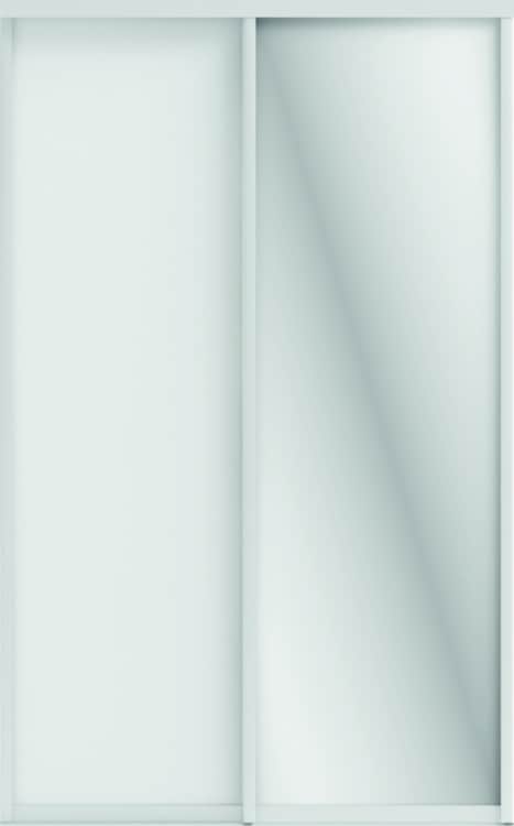 ОРИОН (ЗЕРКАЛО/ЛДСП), белый шагрень/профиль С хром, норма