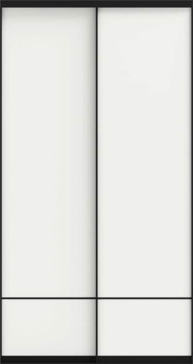 СЛИМ (SLIM) (ЛДСП), белый матовый/профиль черный Slim, Распродажа