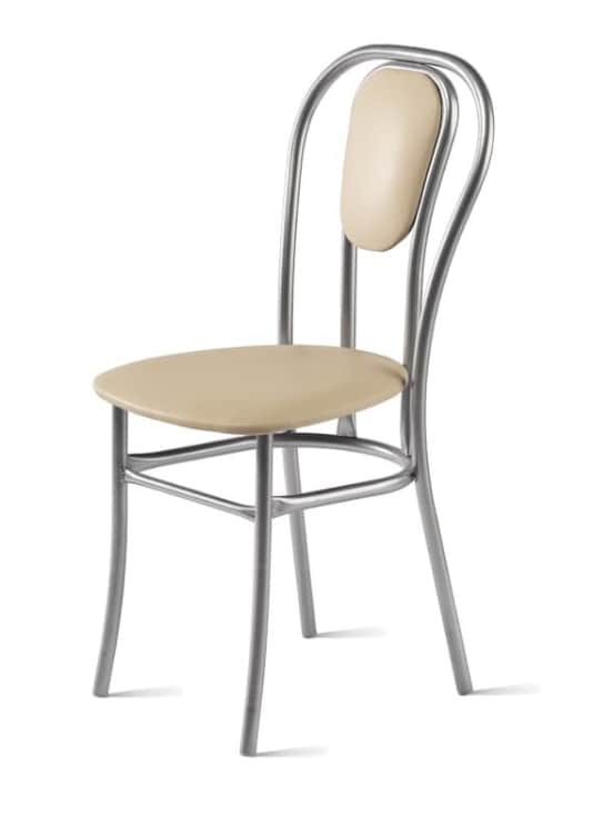 ВЕНСКИЙ-М, сиденье: ВИК MARVEL desert (кофе с молоком)/каркас: алюминий (светло-серый), норма