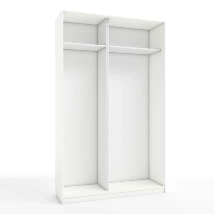 КОРПУС ШКАФА 1400*450*2300 ММ С АНТРЕСОЛЬНЫМИ ПОЛКАМИ, Корпус: БЕЛЫЙ шагрень, Наполнение: БЕЛЫЙ шагрень, Распродажа