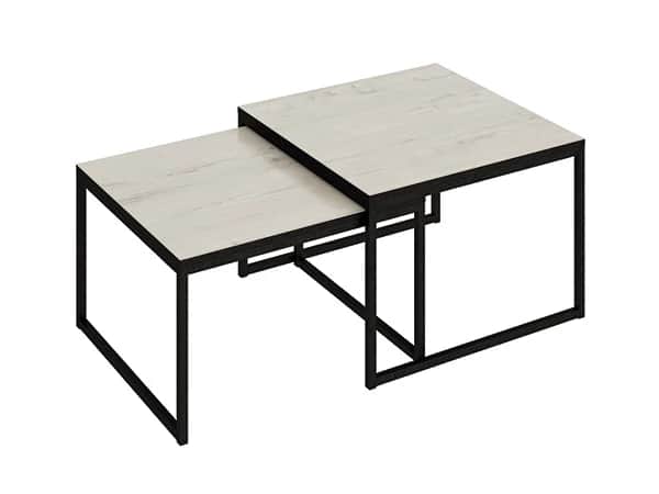 ТЕТРИС, ЛДСП/МЕТАЛЛ Черный/ЛДСП Дуб крафт белый (0001/0159), норма