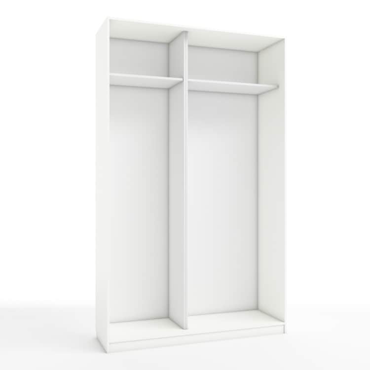 КОРПУС ШКАФА 1400*450*2300 ММ С АНТРЕСОЛЬНЫМИ ПОЛКАМИ, Корпус: БЕЛЫЙ легкий шелк, Наполнение: БЕЛЫЙ белый легкий шелк, норма