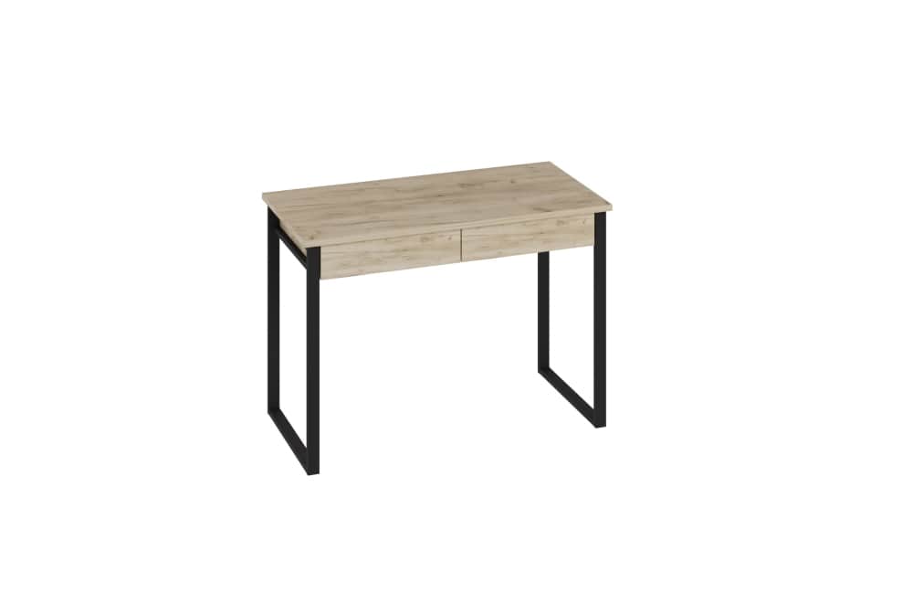 СТОЛ ПИСЬМЕННЫЙ (АРТ.СТ043.0) (1100*550*770ММ), ЛДСП Дуб Крафт серый/МЕТАЛЛ Черный Муар (0009/0197), норма