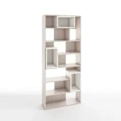 Стеллаж КВАДРО-4 (ЯСЕНЬ СВЕТЛЫЙБЕЛЫЙ) - изображение 1