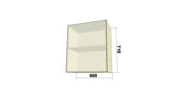 Шкаф с 1 распашной дверью (Р600) (ШхВхГ: 600x710x326) - изображение 2