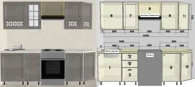 Кухонный гарнитур АМЕЛИ-3 (ОНИКС СЕРЫЙ) - изображение 1