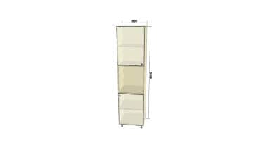 Пенал c 2 распашными дверьми и нишей (ПНРР+Н) (ШхВхГ: 600x2306x566) - изображение 2