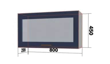 Шкаф кухонный КВАДРО (ЧЕРНИКА) - изображение 1