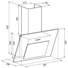 Вытяжка KRONA FREYA 600 BLACK PUSH BUTTON - изображение 2