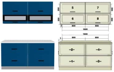 Кухонный гарнитур РОЙС (ЧЕРНИКА СОФТ) - изображение 1