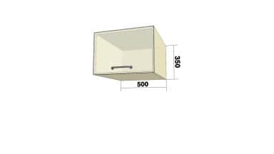 Шкаф с 1 откидной дверью (О (глуб.)) (ШхВхГ: 500x350x574) - изображение 2