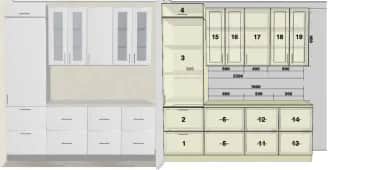 Кухонный гарнитур ОЛИВА (СНЕГ ГЛЯНЕЦ) - изображение 1