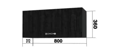 Шкаф кухонный ИТАЛИЯ (ДУБ ТЕМНЫЙ) - изображение 1