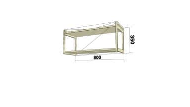 Открытая полка (ОПМГ) (ШхВхГ: 800x350x300) - изображение 2