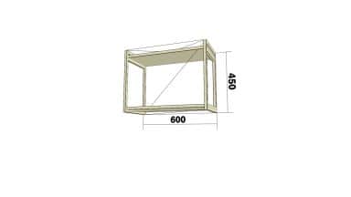 Открытая полка (ОПМВГ) (ШхВхГ: 600x450x300) - изображение 2