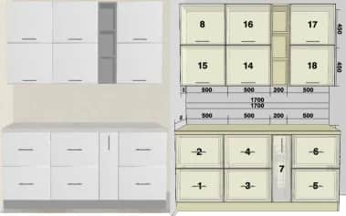 Кухонный гарнитур ОЛИВА (СНЕГ ГЛЯНЕЦ) - изображение 1