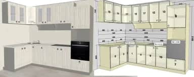 Кухонный гарнитур АМЕЛИ (ДУБ ПРОВАНС) - изображение 1