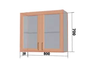 Шкаф кухонный КВАДРО (ПЕРСИК СОФТ) - изображение 1