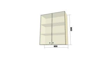 Шкаф с 2 распашными дверьми (РР) (ШхВхГ: 800x960x300) - изображение 2